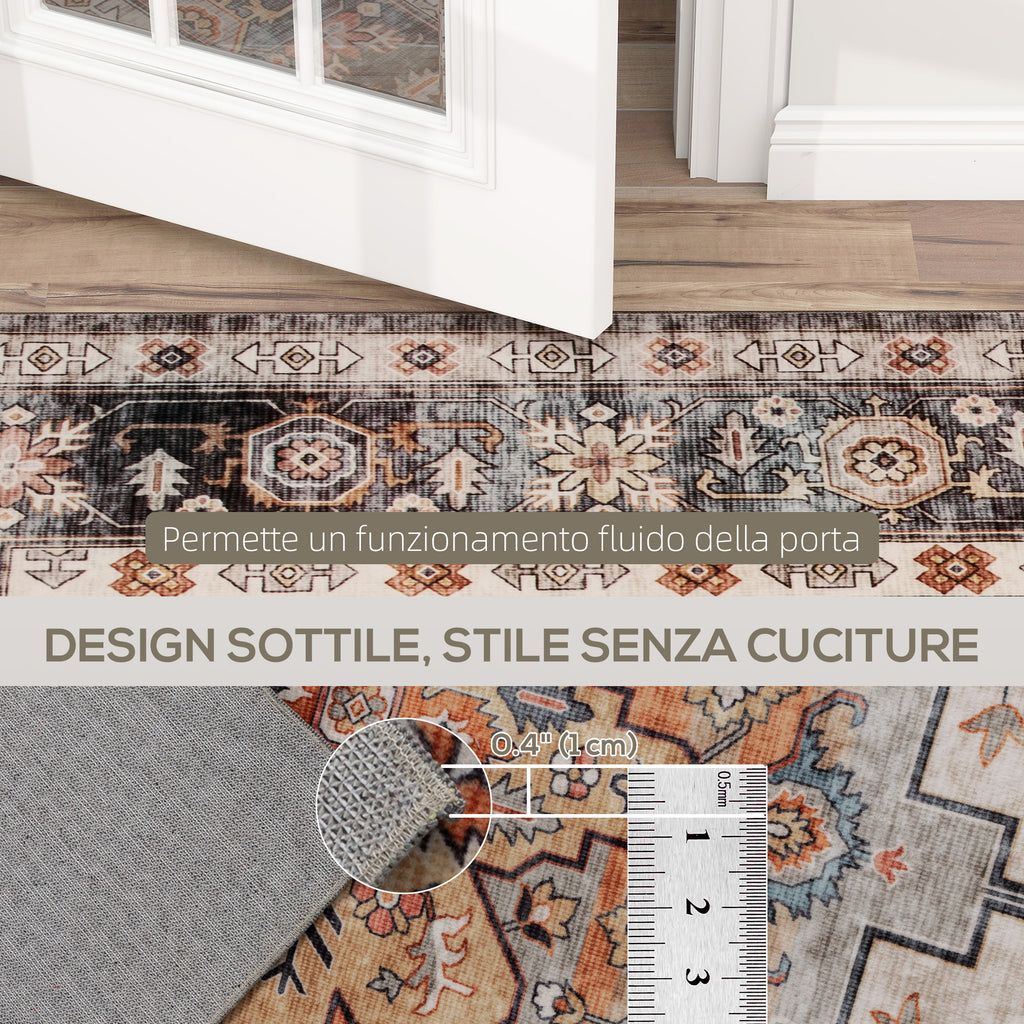 Bohemian Rug Non-Slip and Washable Short Pile for Living Room and Bedroom, 230x160 cm, Brown