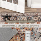 Bohemian Rug Non-Slip and Washable Short Pile for Living Room and Bedroom, 230x160 cm, Brown