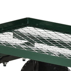 Steel Garden Trolley with 150 kg Capacity and Coated Handle, 94x48.5x100 cm, Black and Green