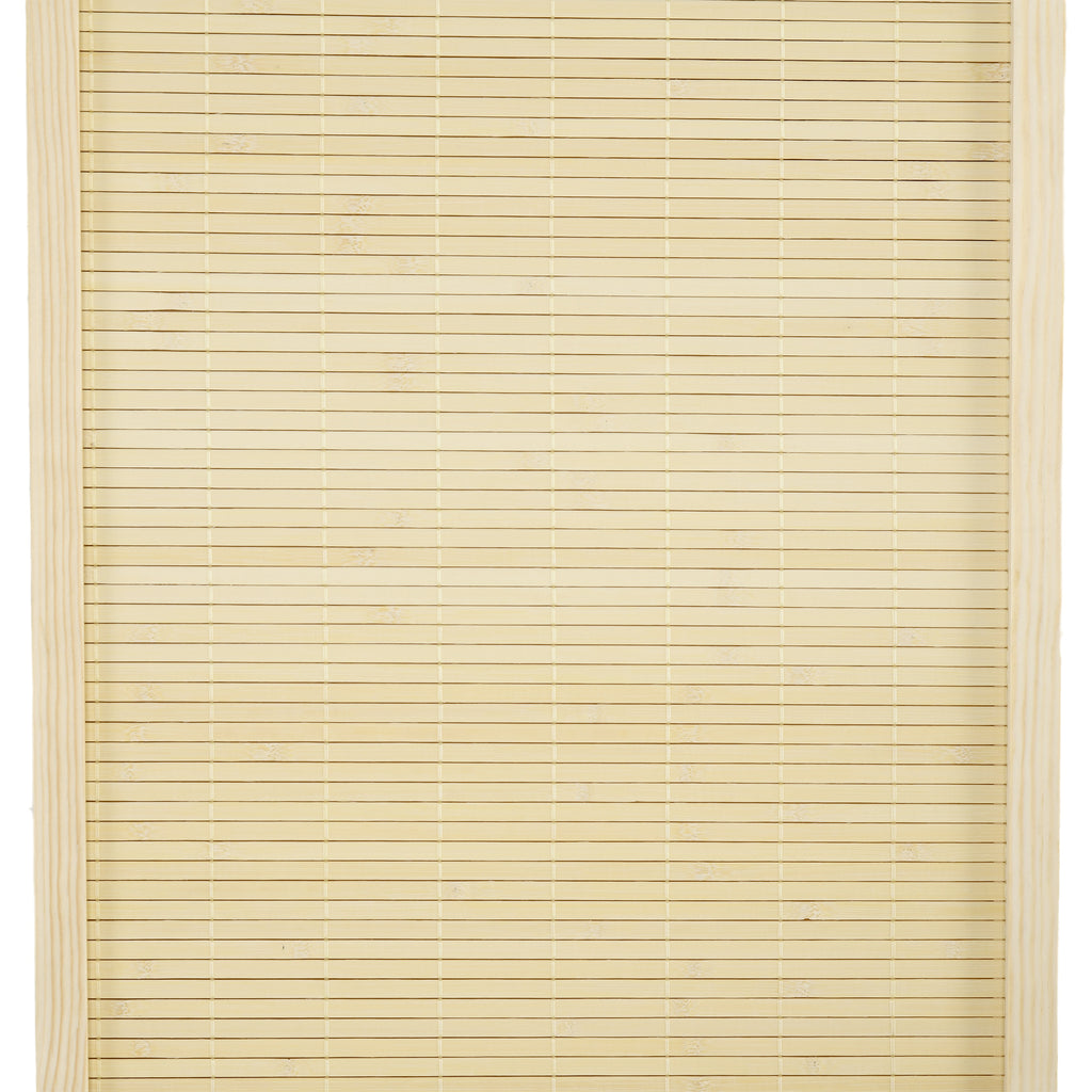 HOMCOM Folding Interior Screen with 4 Doors, Rattan Bamboo Room Divider, 180x1.6x180 cm - Borgè