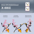 Folding Exercise Bike with 8-Level Magnetic Resistance, Heart Rate Sensor, 2.5kg Flywheel, Yellow