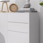 Modern Sideboard with 2 Cabinets and 2 Push-Open Drawers, 79x36x74cm, Gloss White