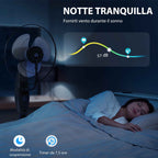 HOMCOM Misting Fan with 3.2L Tank, 3 Modes and 3 Speeds, 70° Oscillation, Timer, Remote Control