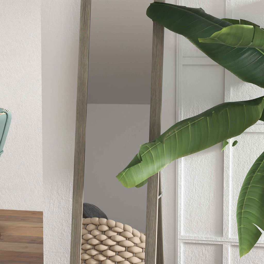 HOMCOM Modern Full-Length Floor Mirror, 37x157 cm, Grey