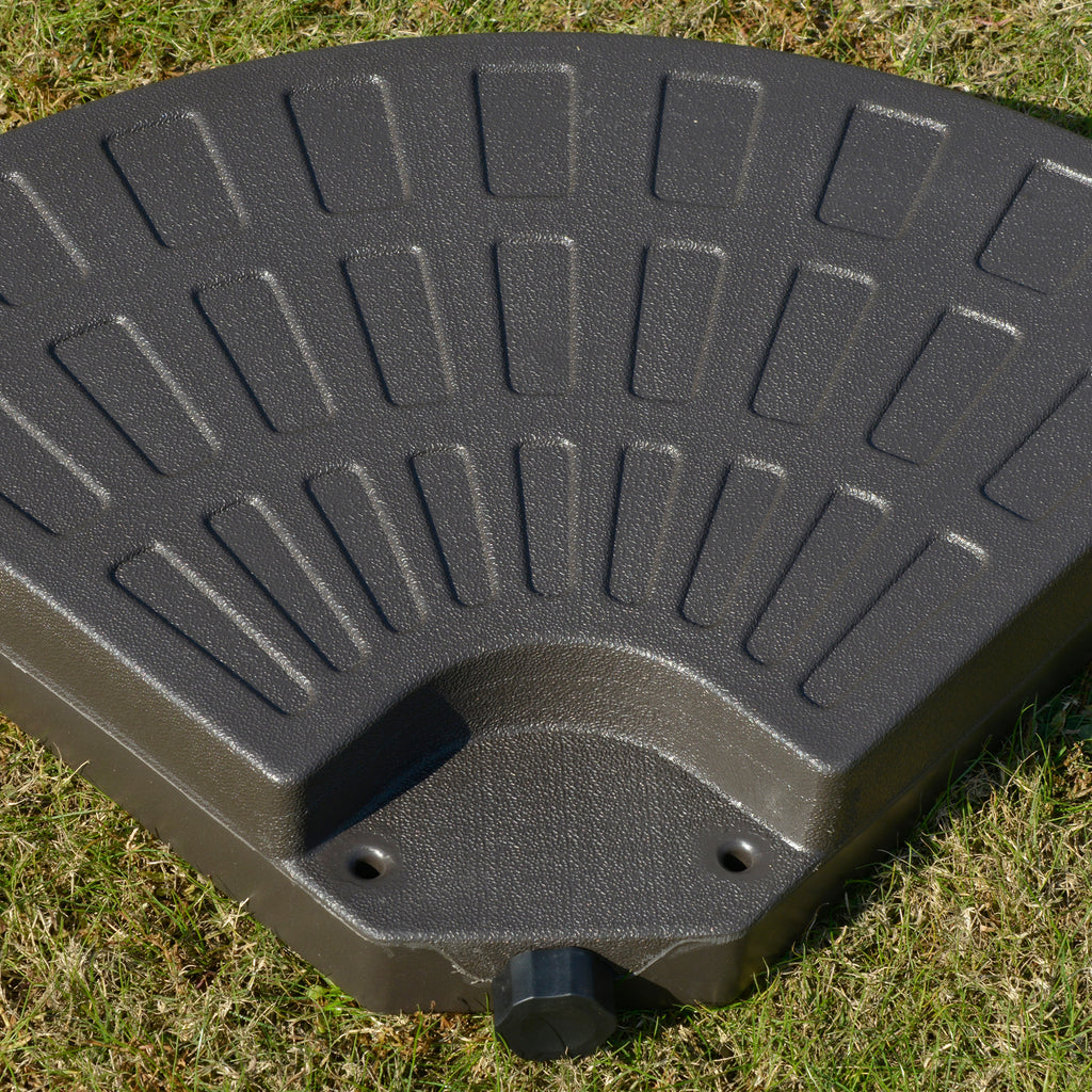 Decentralized Garden Umbrella Stand with Cross Base, Set of 4 HDPE Tiles 66x45x10cm