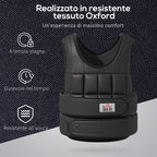 Unisex Weighted Vest 20kg, 38 Individual Weights, Padding, Velcro Closures, Black