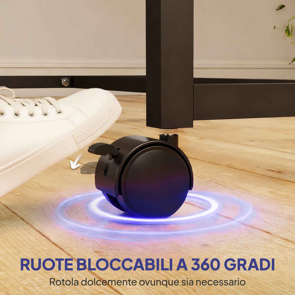 SPORTNOW Folding Indoor Ping Pong Table with Swivel Wheels, Net, Bats and Balls, Blue