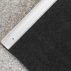 Folding Wheelchair Ramp with Side Guides, Aluminum Alloy, 61x72 cm, Silver and Black