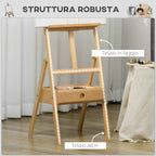 Vinsetto Height-Adjustable Painter's Easel with Drawer, Beech Wood, 43.5x43x150-190 cm