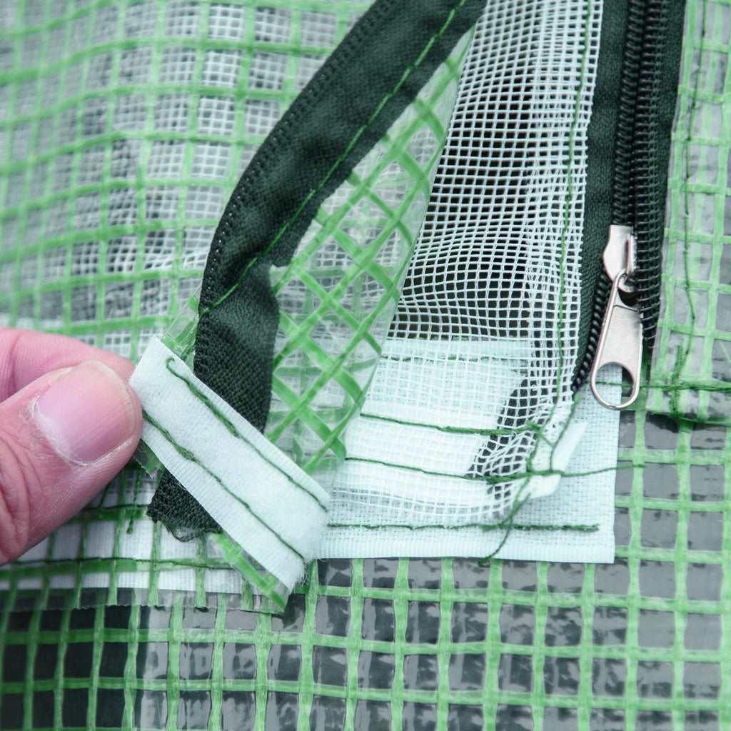 Steel Garden Greenhouse with PE Coating, Roller Doors and Windows, 180x140x80cm, Green - Borge' Group Limited