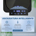 4kg Load Air Dryer with Timer and Smart Program, Stainless Steel and ABS, 48x40x56 cm, Black