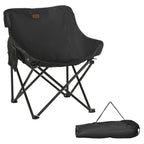 Oxford Fabric Folding Camping Chair with Side Pocket and Travel Bag, 61x54x66cm