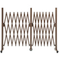 Outsunny extensible fence self-supporting steel and aluminum, width 52-405 cm, dark brown - Borgè