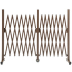 Outsunny extensible fence self-supporting steel and aluminum, width 52-405 cm, dark brown - Borgè