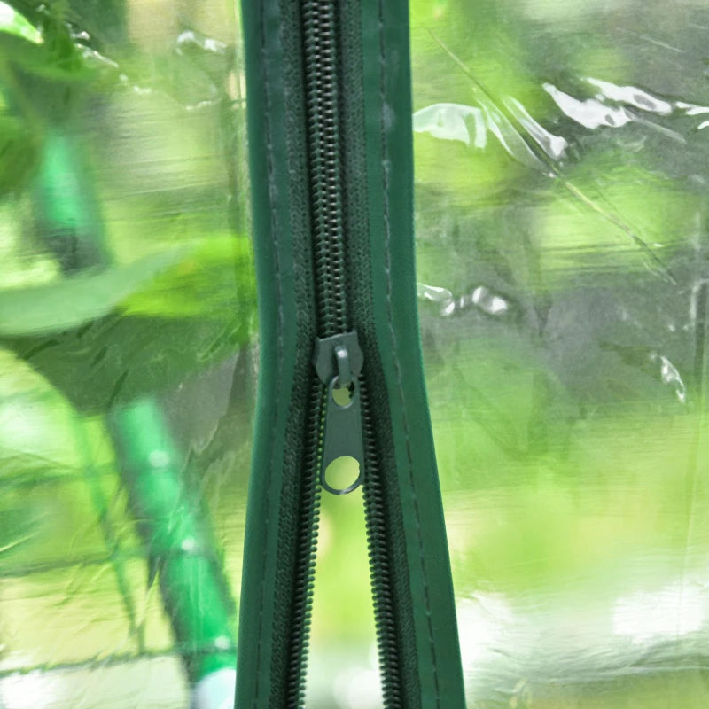 Outdoor Garden Greenhouse in Transparent PVC, Balcony Greenhouse with Shelves for Plants and Vegetables 1.43 x 1.43 x 1.95m - Borge' Group Limited