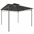 Outsunny Garden Gazebo Outdoor Gazebo Double Roof 3x3 m Dark Grey