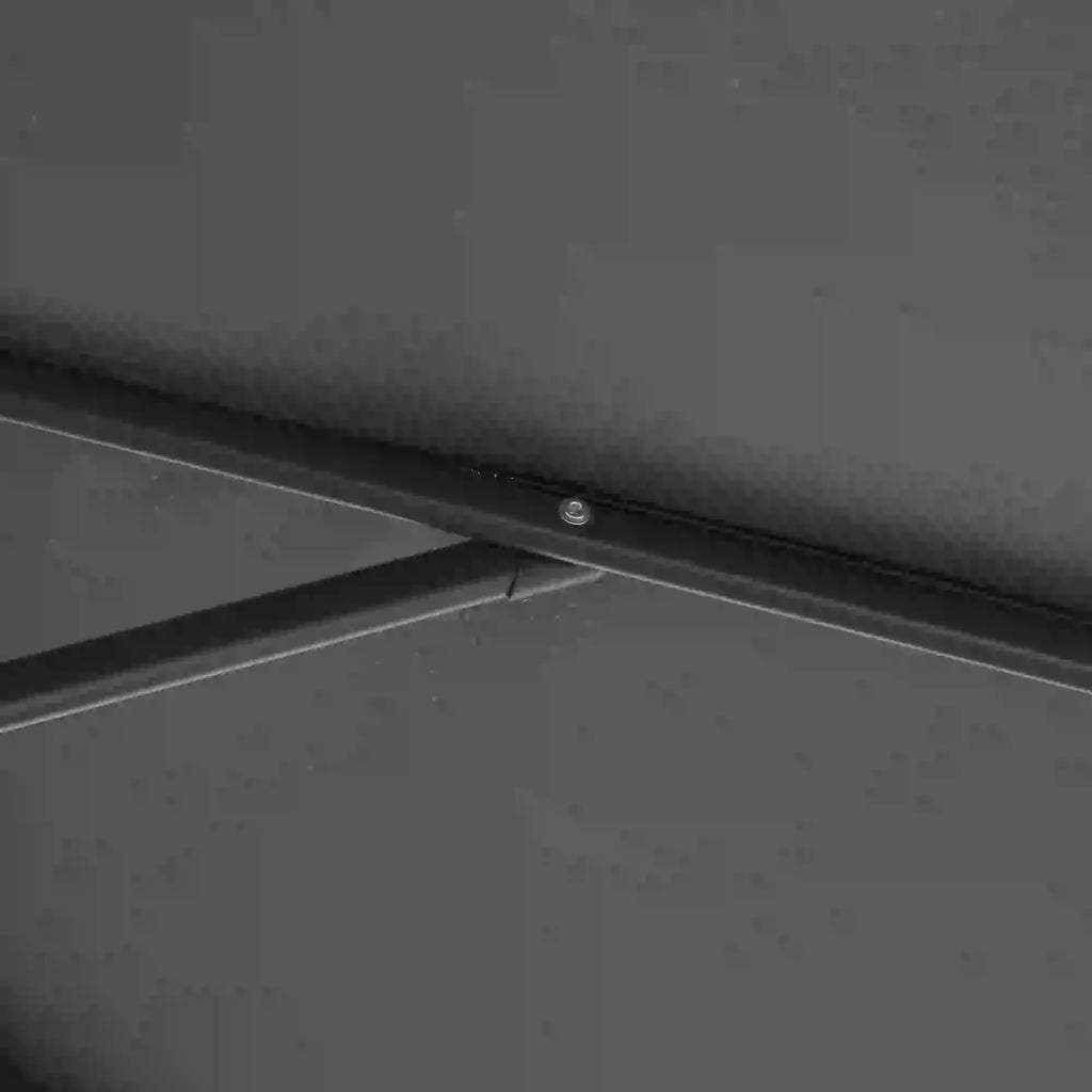 Garden Umbrella 3x2.5 m Arm and Tiltable with Crank, in Steel and Polyester Grey - Borge' Group Limited