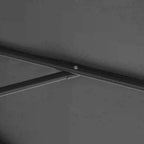 Garden Umbrella 3x2.5 m Arm and Tiltable with Crank, in Steel and Polyester Grey - Borge' Group Limited