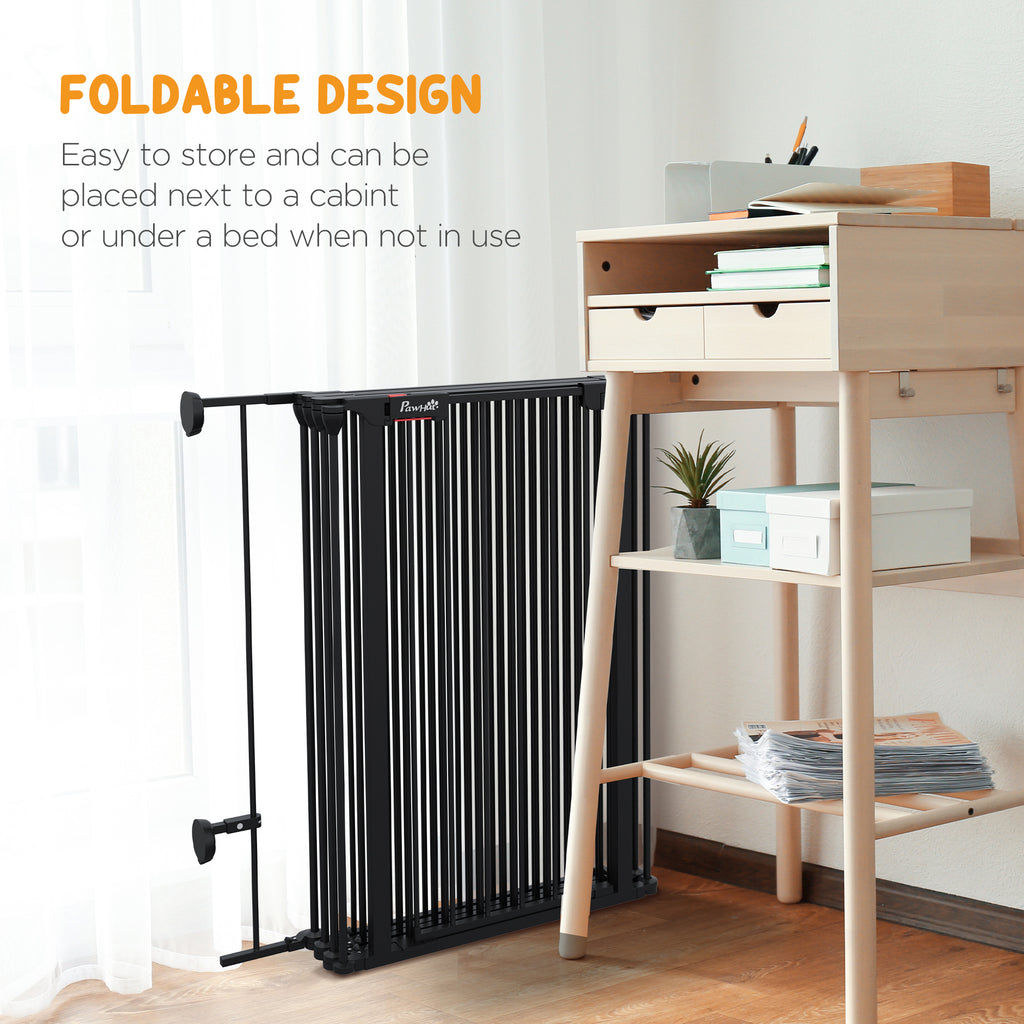 PAWHUT DOG CANCELLINO Folding and modular medium size in metal and plastic, 123x102x90 cm, black - Borgè