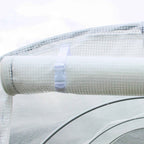 Outsunny PE Greenhouse Cover with 6 Windows, Roll-Up Door and Buried Edges, 3x2x2 m, White