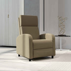 160° Manually Reclining Relaxing Chair with Fabric Footrest, Beige
