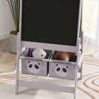 3-in-1 Children's Easel with 2 Storage Bins, Ages 3-8 Years, 54x46.5x93cm, Grey