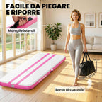 SPORTNOW Inflatable Gymnastics Mat, 3.05m with Electric Pump and Bag
