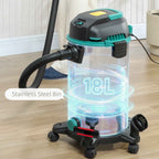 HOMCOM 1400W 3-in-1 Wet and Dry Vacuum Cleaner, 18L Capacity, Triple Filter, and Accessories