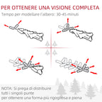 225cm Tall Snow-Covered Christmas Tree with 980 Branches, Pine Cones and Steel Base