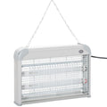 Outdoor and Indoor Electric Insect Killer with UV Mosquito Lamp for 60m², 20W Electric Mosquito Killer, Grey and White