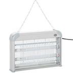 Outdoor and Indoor Electric Insect Killer with UV Mosquito Lamp for 60m², 20W Electric Mosquito Killer, Grey and White