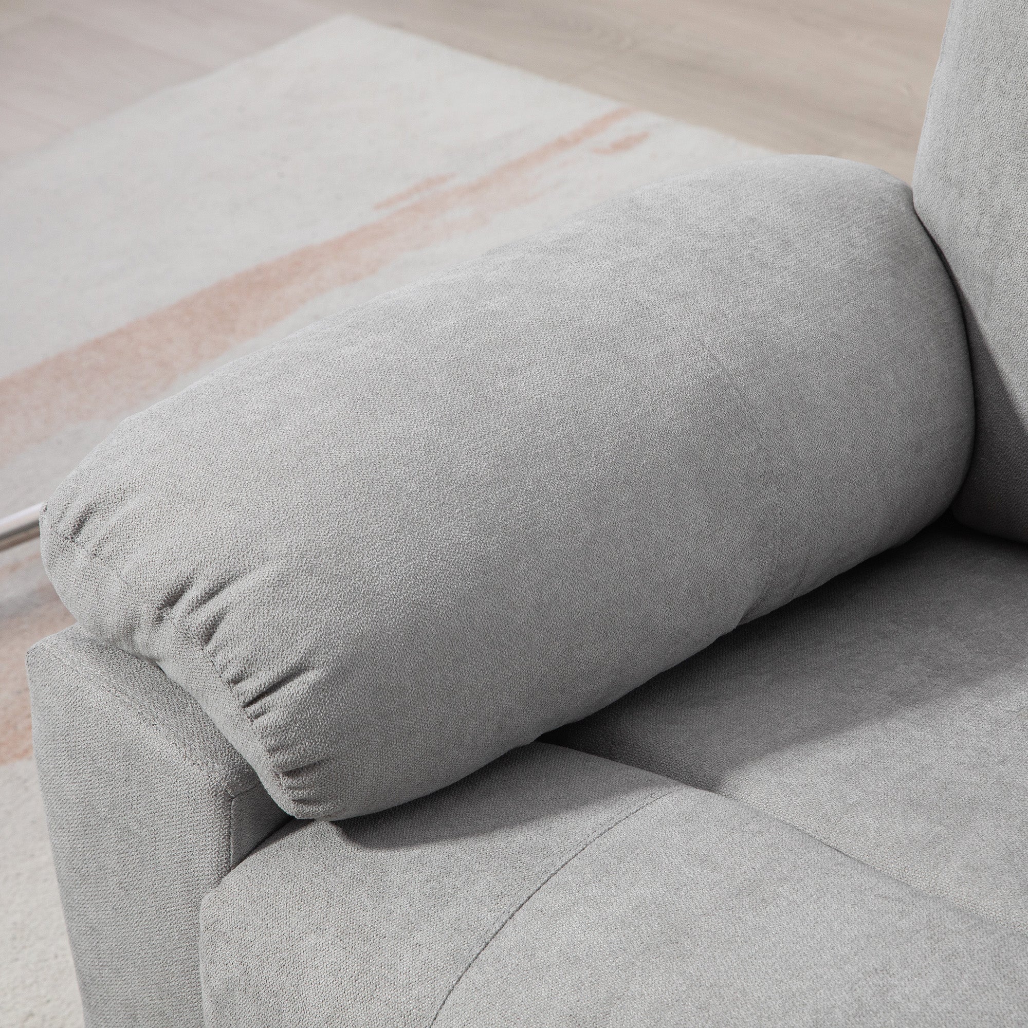 135° Reclining Lift Chair with 8 Massage Points and Footrest, 89x99x103 cm, Light Grey