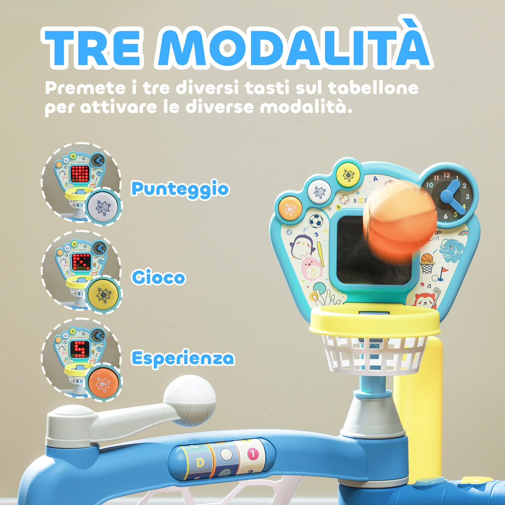 5-in-1 Children's Game for Football, Basketball, Golf, Baseball and Bowling, in PP and ABS, 88.6x38.7x60.4-68 cm