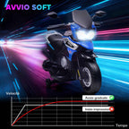 AIYAPLAY Electric Motorcycle for Children with Wheels, Mirrors and Footrest, Made of PP and Metal, 85.5x44.5x56 cm, Blue
