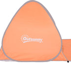 Pop Up Beach Tent with UV 30+ Protection and Transport Bag, 200x150x119 cm, Orange