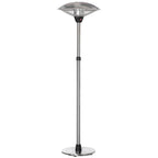 Outdoor Heater with 3 Temperatures and Adjustable Height in Steel and Aluminum, Silver
