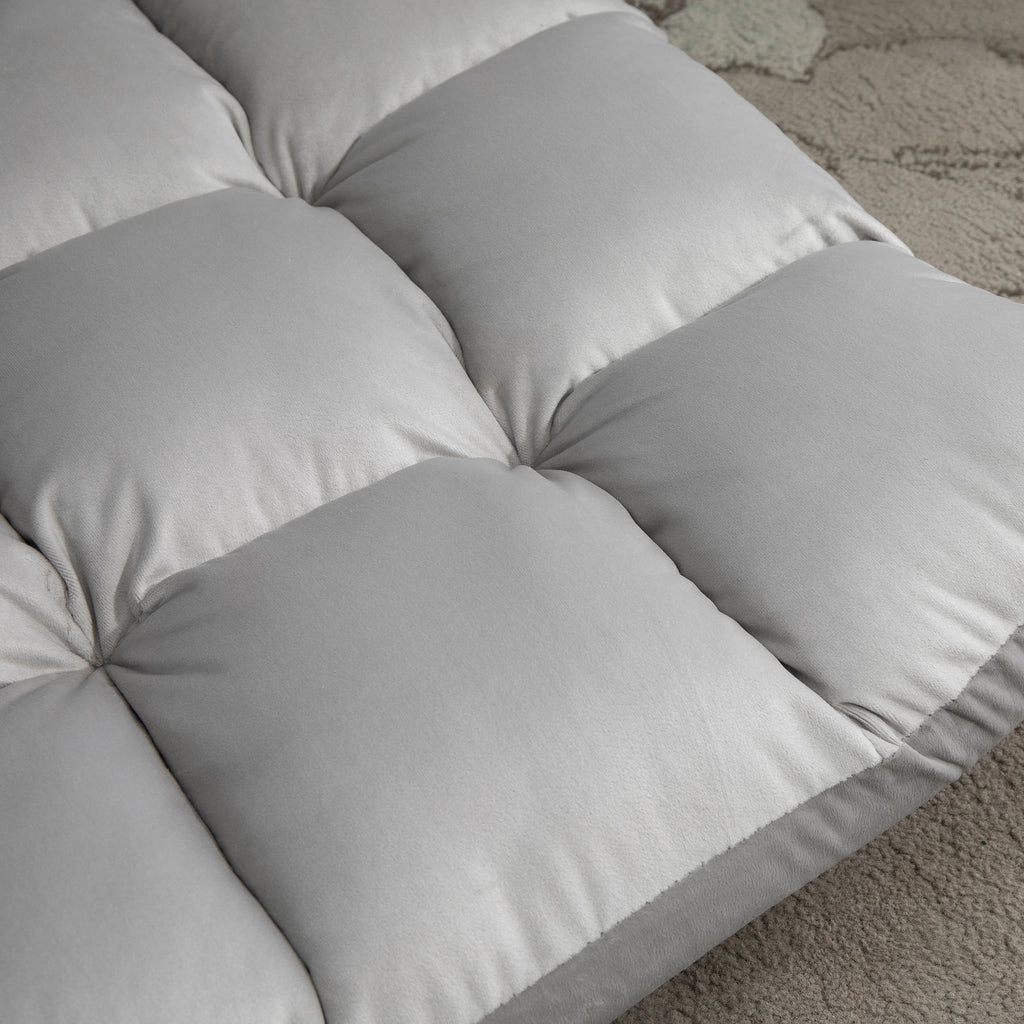 Floor Relaxing Chair with 180° Reclining Backrest, 71x55x53.5cm, Light Grey