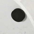 Freestanding Coat Rack with 6 Steel Disc Hooks and Slate Base, White