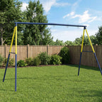 Garden Swing Frame for Children Ages 3-8 Years, Steel, 4 Hooks, 260x160x178 cm, Blue