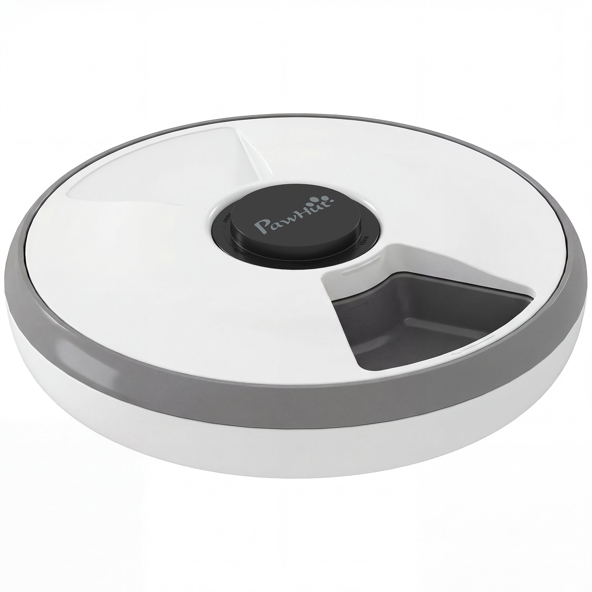 PawHut Automatic Cat and Dog Food Dispenser with Timer and LED Display, 1-6 Meals a Day, for Dry and Wet Food