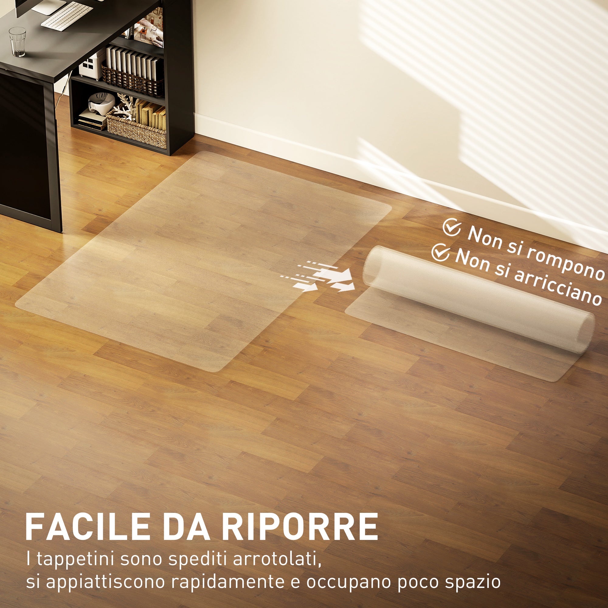 100x150cm Clear Plastic Floor Protector for Office Chairs