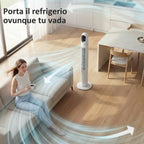 Tower Fan for Bedroom, 70° Oscillating Floor Fan, 4 Modes, 3 Speeds, 24-Hour Timer, White