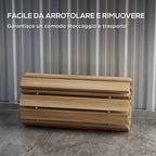 Outsunny Garden Walkway, Rollable Fir Wood Pathway, 120x38 cm