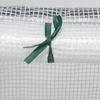 Garden Greenhouse with Reinforced PE Cover and Steel Frame, 180x90x90cm, White
