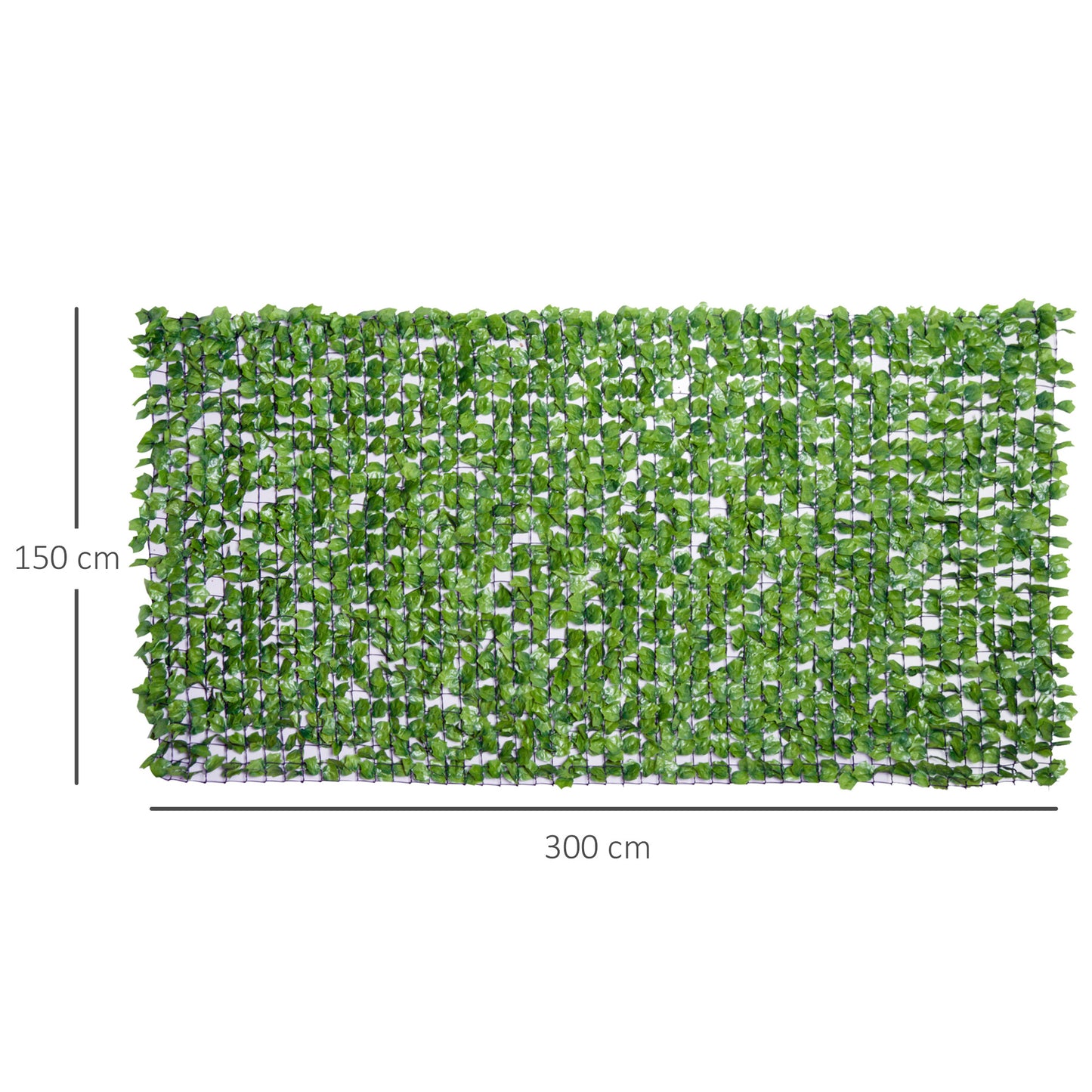 Artificial Hedge Roll for Balcony and Garden in Green PE 300x150cm