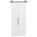 Sliding Folding Bifold Door with Paintable Surface, 90x210 cm, White