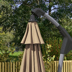 Decentralized Garden Umbrella 2.7m with Crank Opening and 16 Fiberglass Ribs, Khaki - Borgè