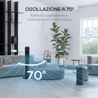 45W Tower Fan with 4 Modes and 3 Speeds with 12h Timer, in ABS, Ø31.5x96 cm, Black - Borgè