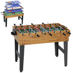 13-in-1 Game Table with Foosball, Ping Pong, Air Hockey, Pool Table, Chess and More, Walnut