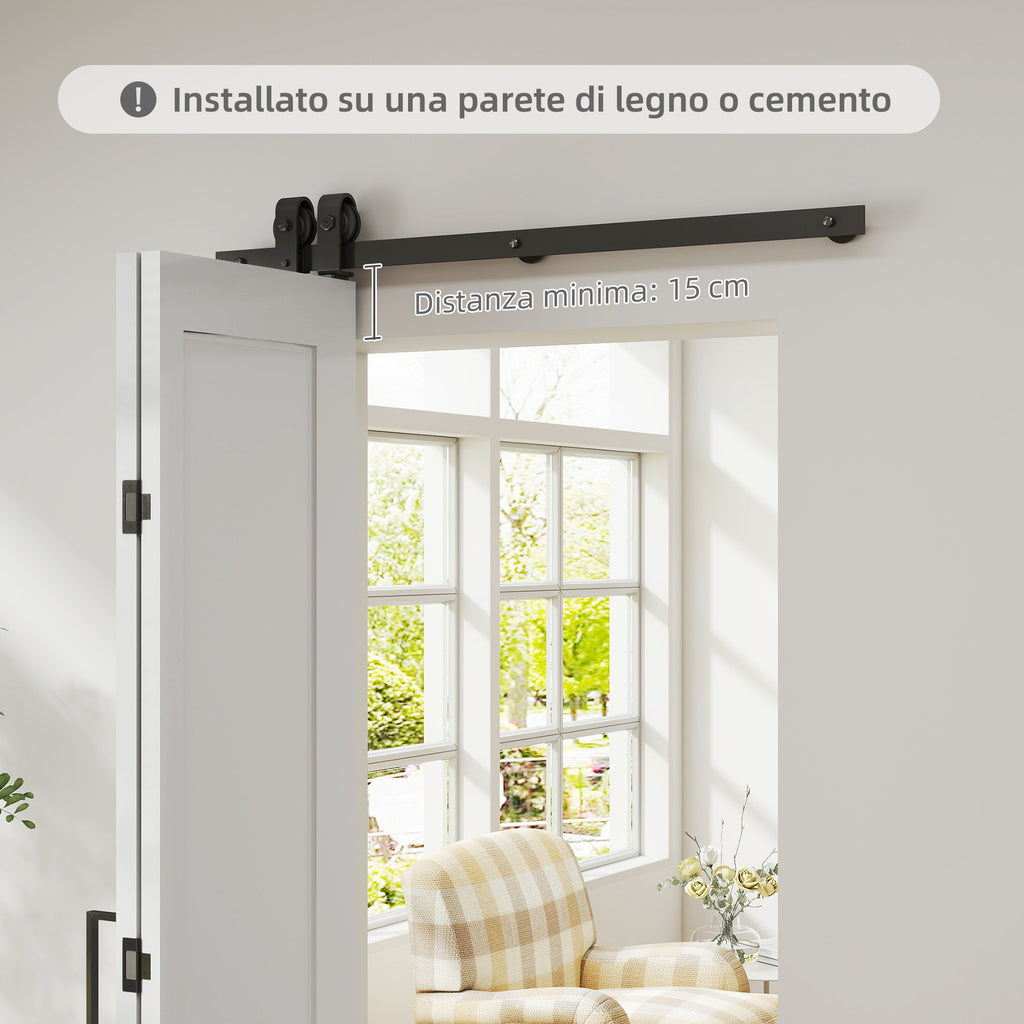 Sliding Folding Bifold Door with Paintable Surface, 90x210 cm, White